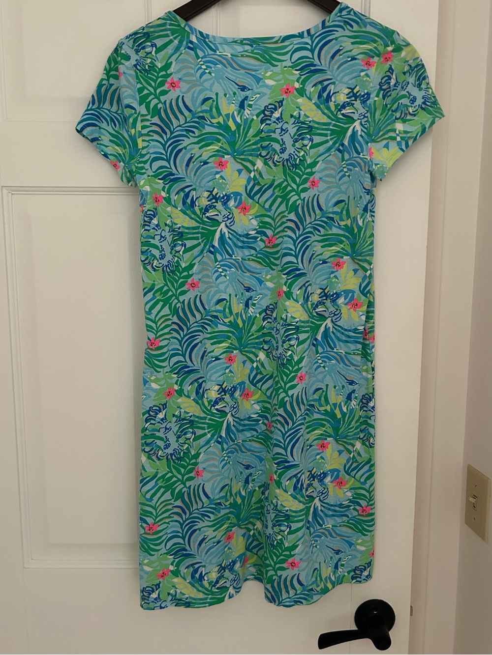 Lilly Pulitzer Etta Frond Print Cotton T-Shirt Dress Size Small - Picture 4 of 6